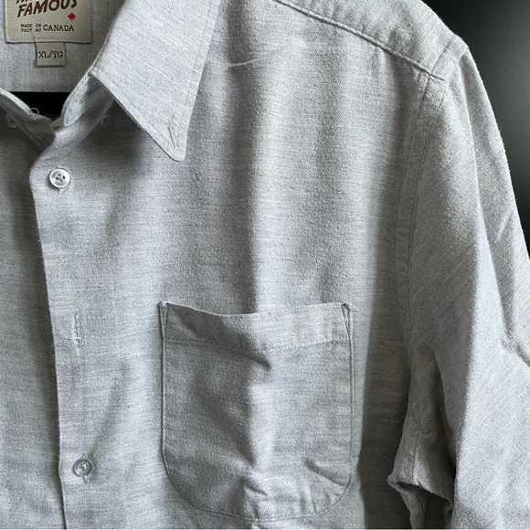Naked & Famous Collared Shirt (XL) Gray - Picture 5 of 9
